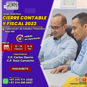 Taller Práctico de Cierre Contable y Fiscal 2023 + Elaboración de Estados Financieros Bajo NIIF